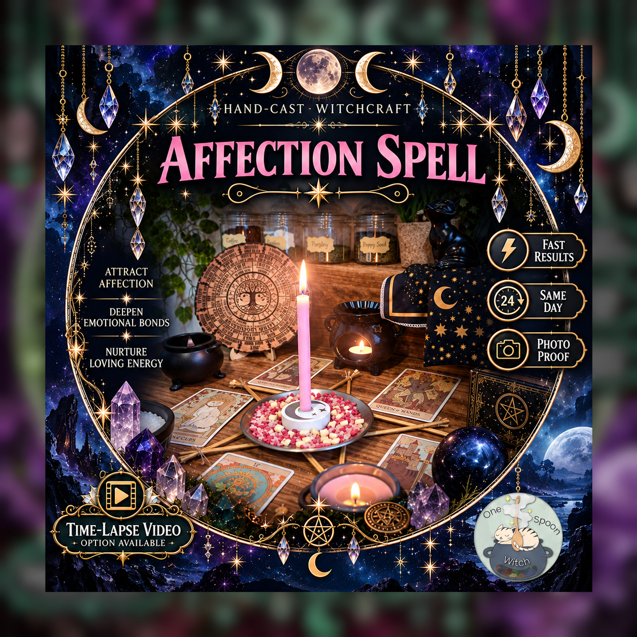 Affection & Romance Spellwork Ritual - Same Day Casting for Warmth, Closeness, Attraction, Tenderness & Connection