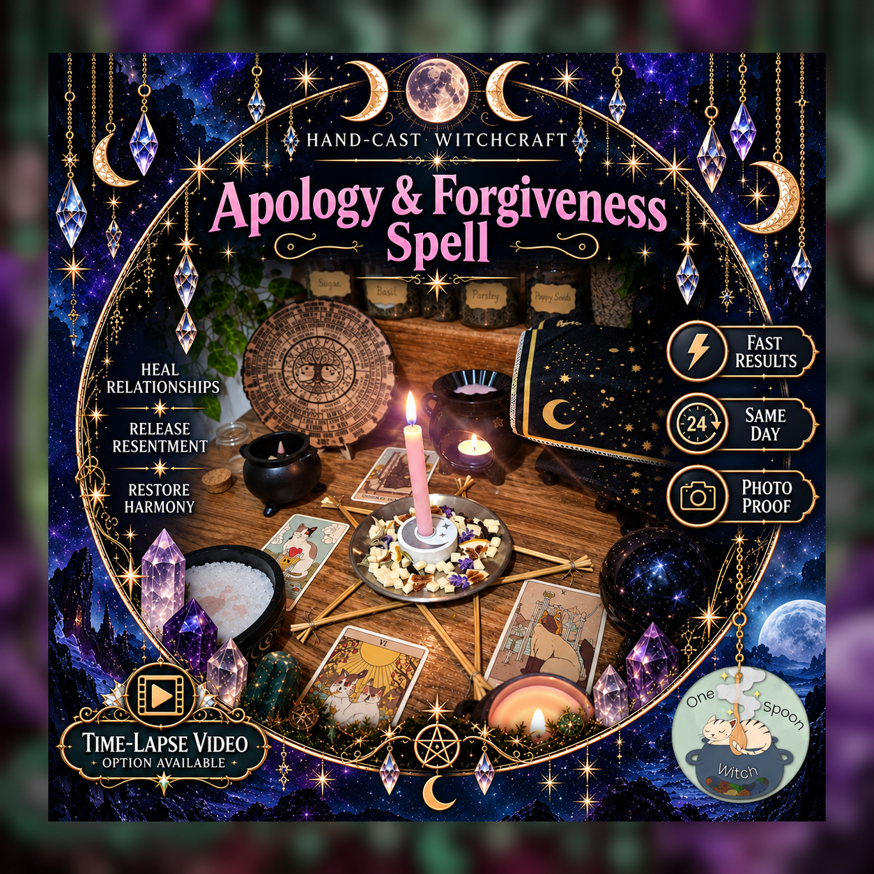 Apology and Forgiveness Spellwork Ritual - Same Day Casting for Trust, Communication, Connection, Loyalty, Friendship