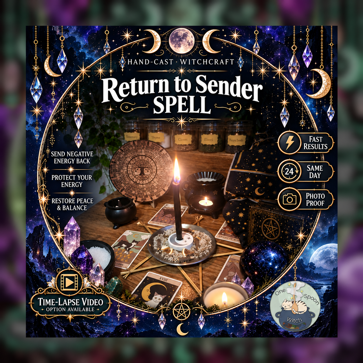 Return to Sender Spellwork Ritual - Same Day Casting for Reversal, Protection, Boundaries, Defence & Energy Return