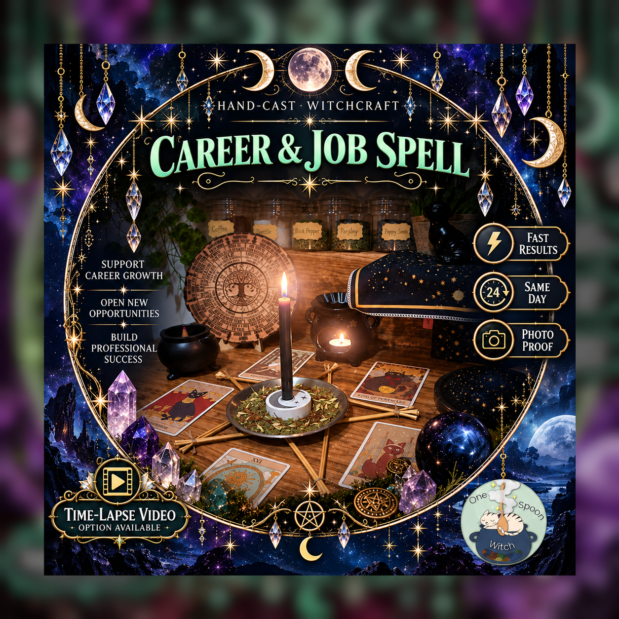 Career & Job Spellwork Ritual - Same Day Casting for Opportunity, Prosperity, Success, Growth & Financial Progress