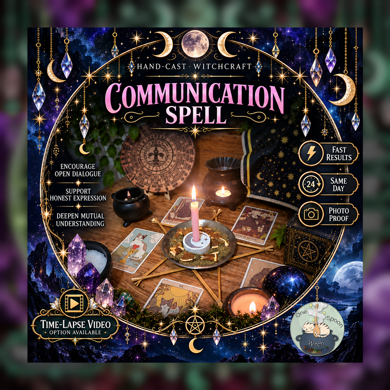 Communication Spellwork Ritual - Same Day Casting for Open Dialogue, Contact, Understanding, Trust & Connection