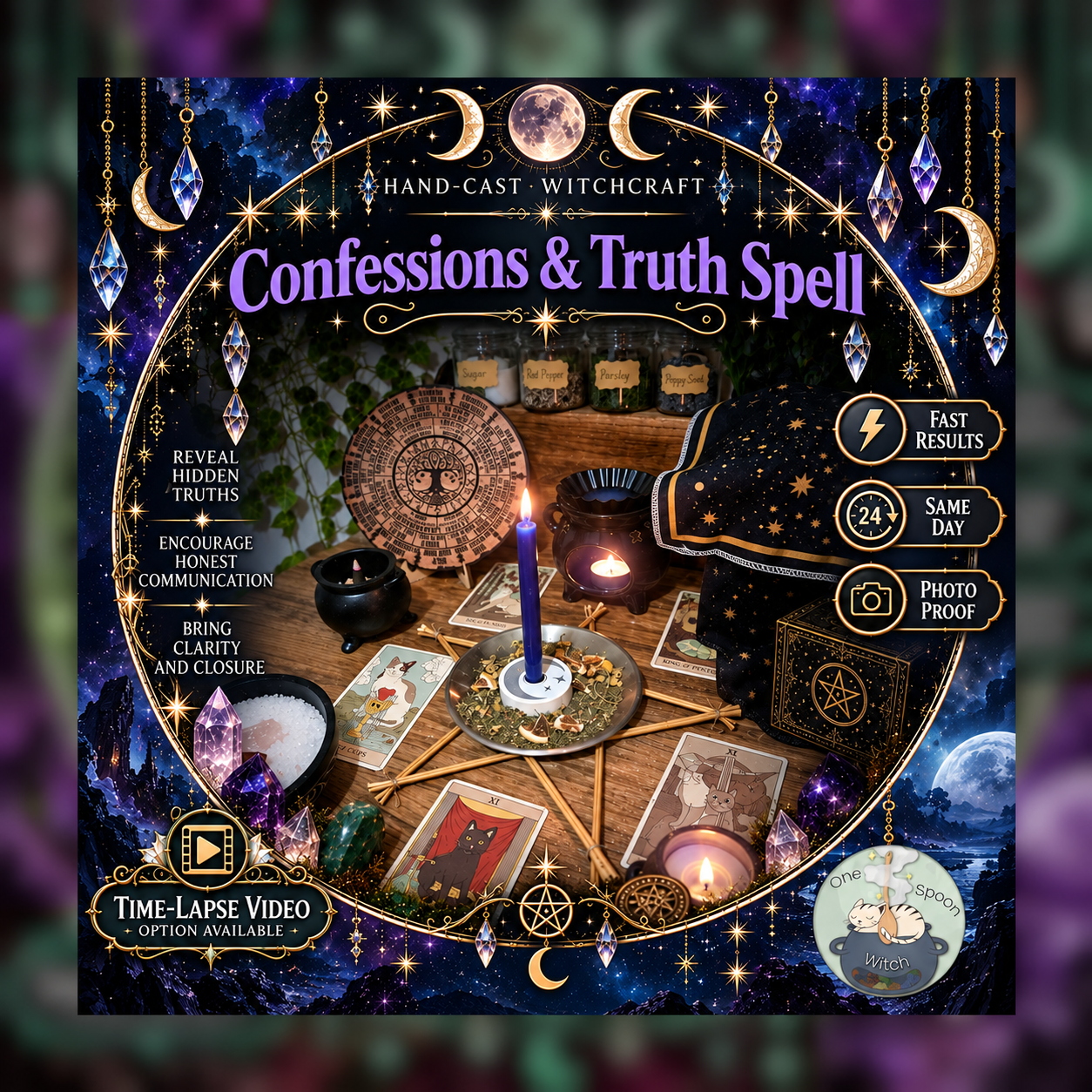 Confessions & Truth Spellwork Ritual - Same Day Casting for Honesty, Clarity, Disclosure, Justice & Understanding