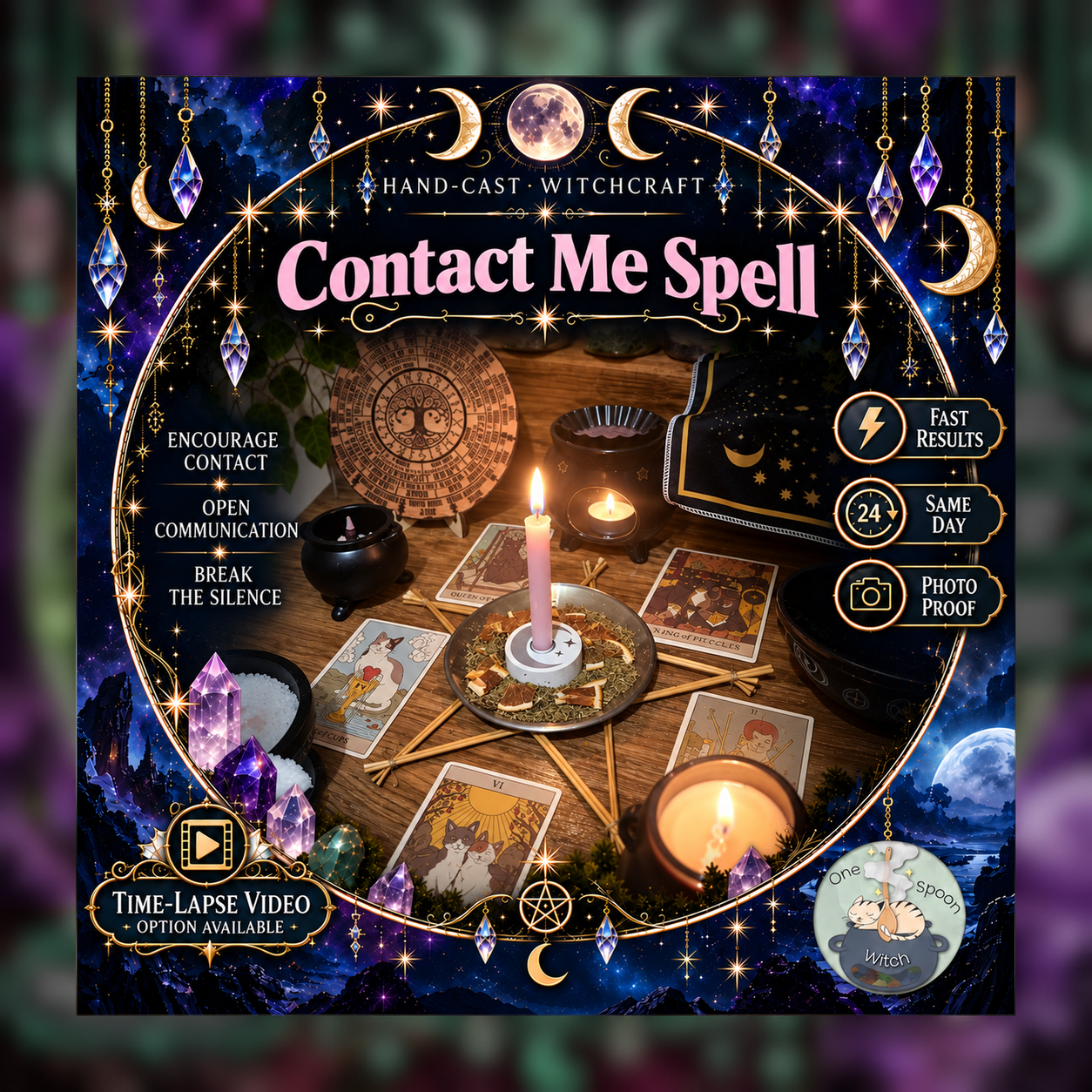 Contact Me Spellwork Ritual - Same Day Casting for Trust, Commitment, Connection, Relationship, Friendship