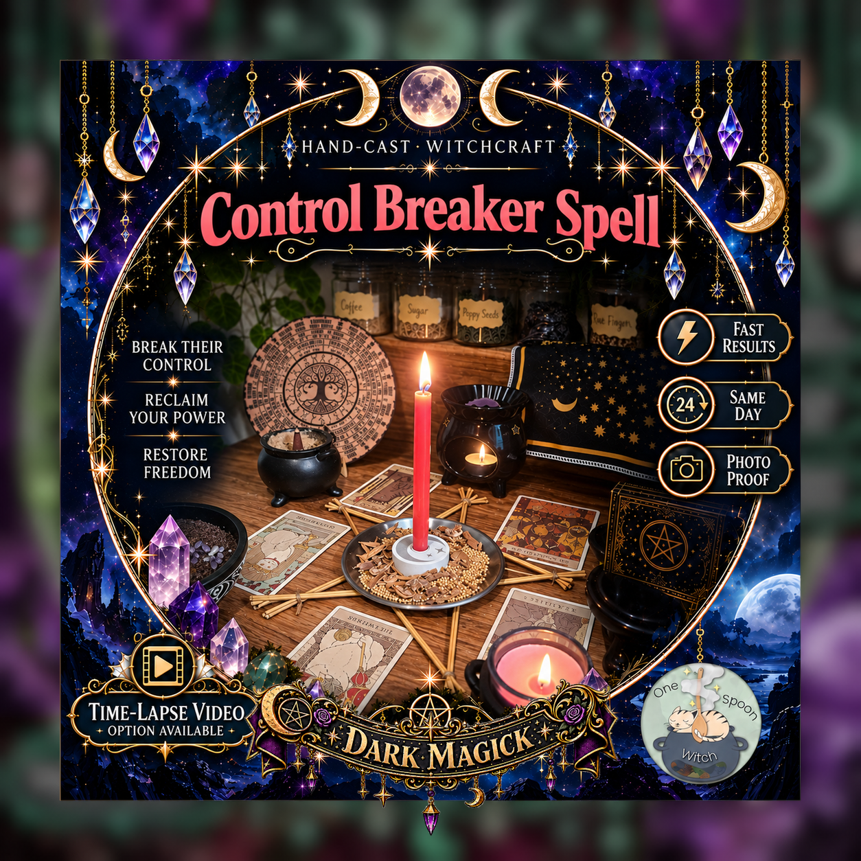 Control Breaker & Personal Power Spellwork Ritual - Same Day Casting for Breaking Control, Independence, Freedom, Boundaries, Personal Power