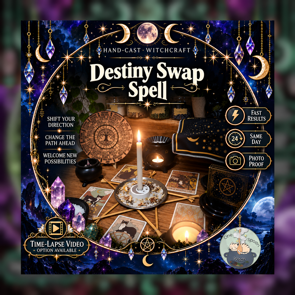 Destiny Swapping & Fate Shifting Spellwork Ritual - Same Day Casting for New Opportunities, Road Opening, Transformation, New Beginnings