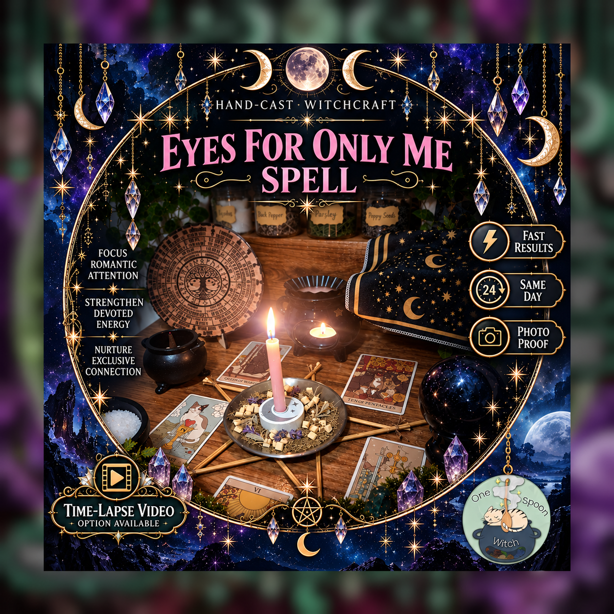 Eyes Only for Me Spellwork Ritual - Same Day Casting for Loyalty, Fidelity, Commitment, Attention & Affection