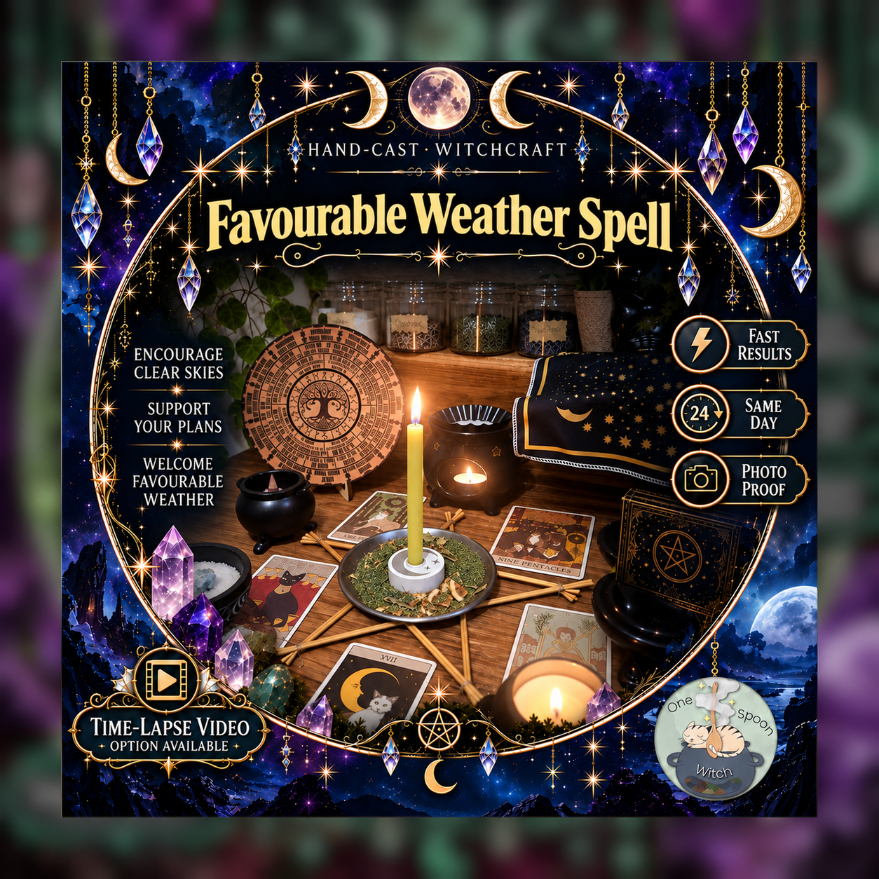 Favourable Weather Spellwork Ritual - Same Day Casting for Prosperity, Money, Wealth, Opportunity, Fortune
