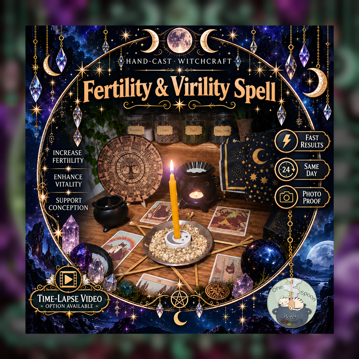 Fertility & Virility Spellwork Ritual - Same Day Casting for Vitality, Growth, Balance, Grounding & New Beginnings