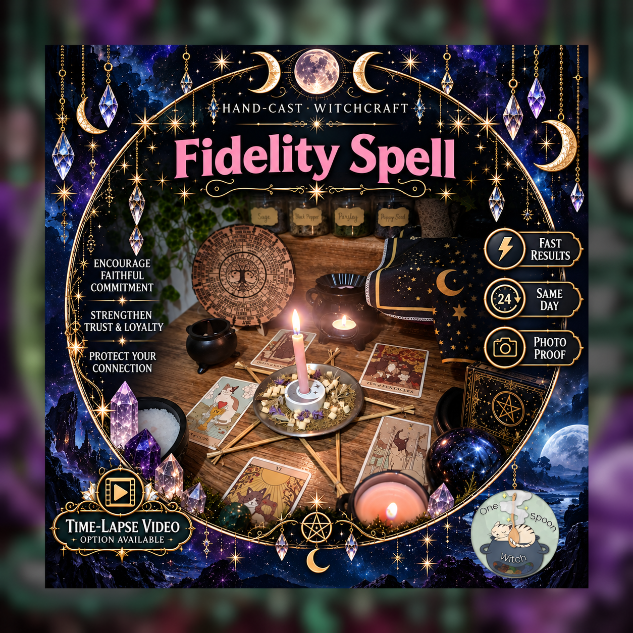 Fidelity Spellwork Ritual - Same Day Casting for Trust, Communication, Connection, Relationship, Friendship