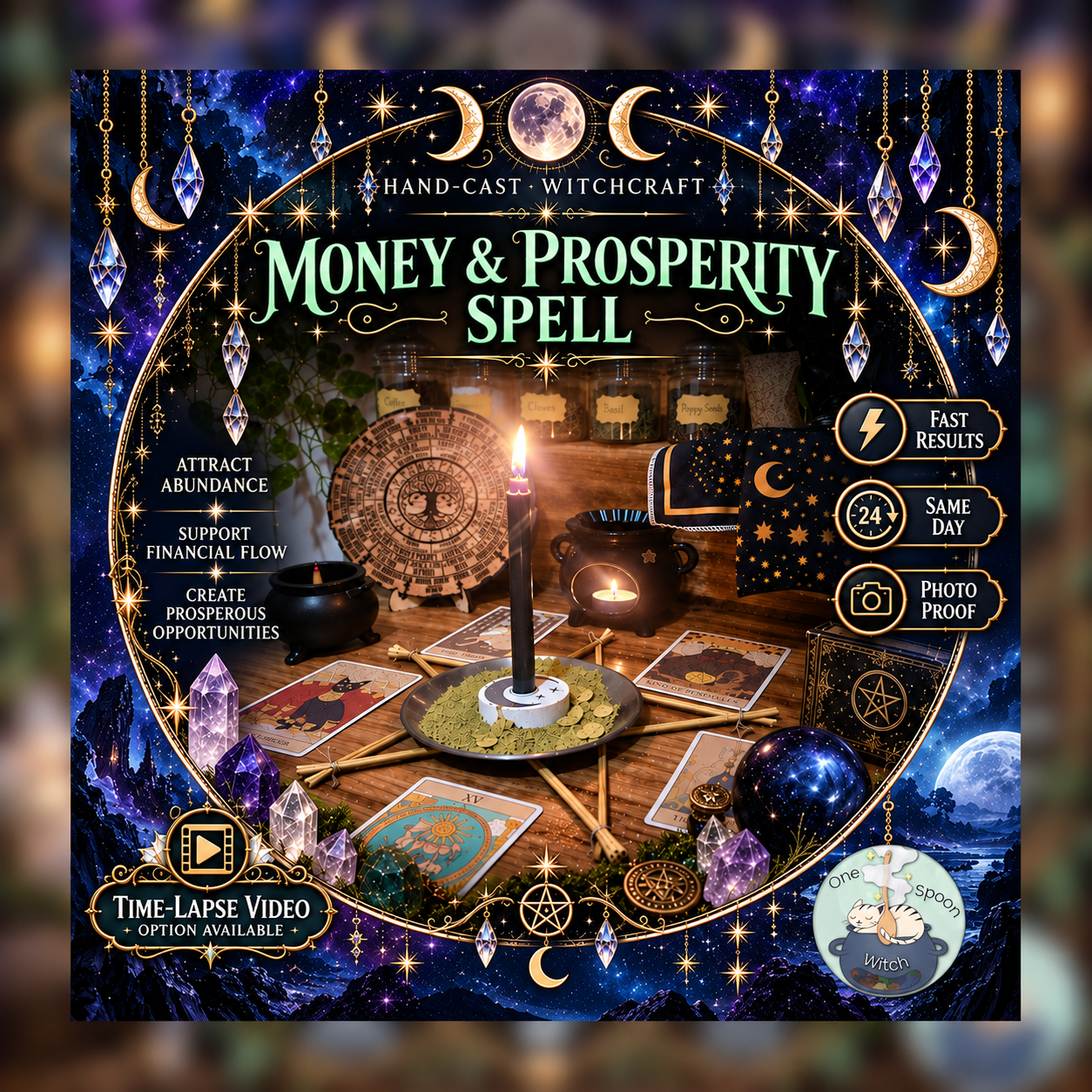 Money & Prosperity Spellwork Ritual - Same Day Casting for Abundance, Wealth, Opportunity, Success & Fortune