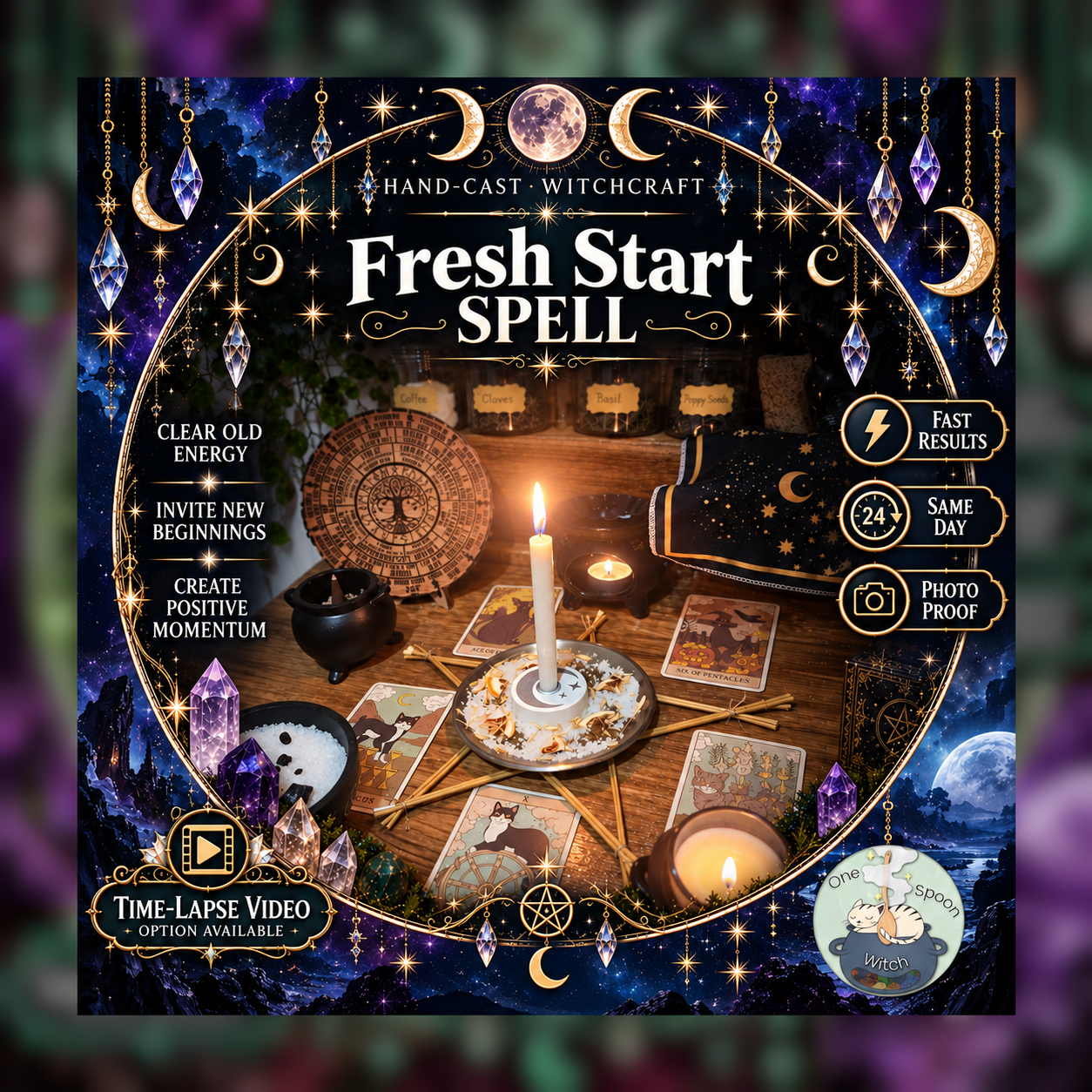 Fresh Start Spellwork Ritual - Same Day Casting for New Beginnings, Open Paths, Opportunity, Clarity & Progress