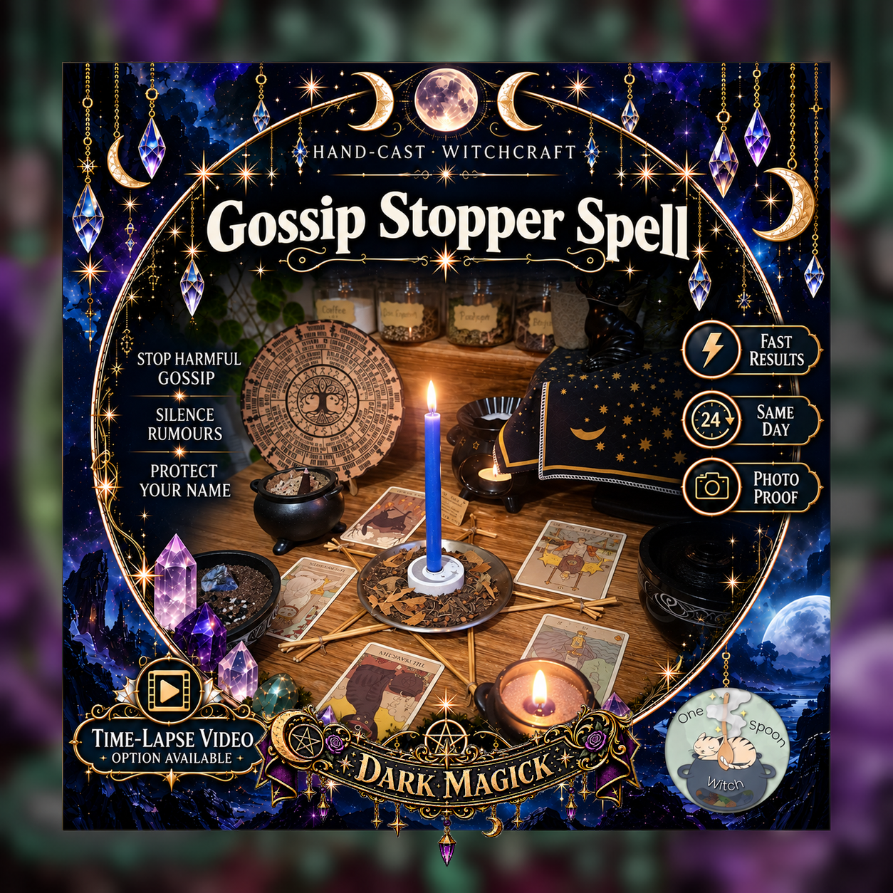 Gossip Stopper Spellwork Ritual - Same Day Casting for Silencing Gossip, Rumour Blocking, Privacy, Reputation Protection