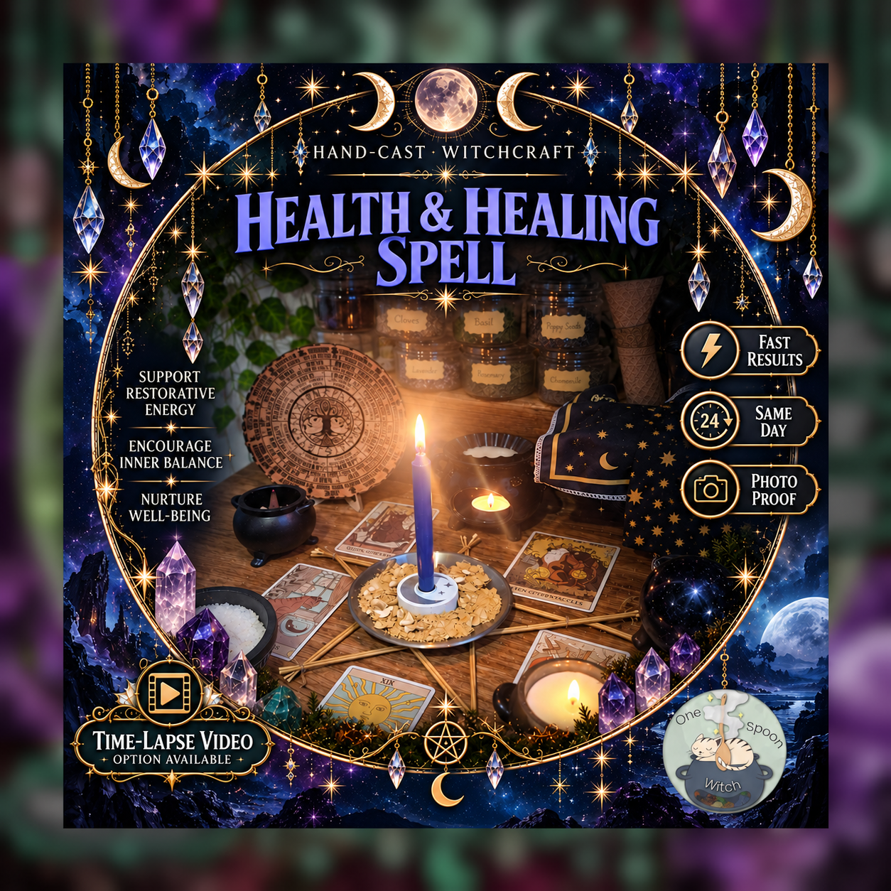 Health & Healing Spellwork Ritual - Same Day Casting for Wellness, Renewal, Vitality, Balance & Peace