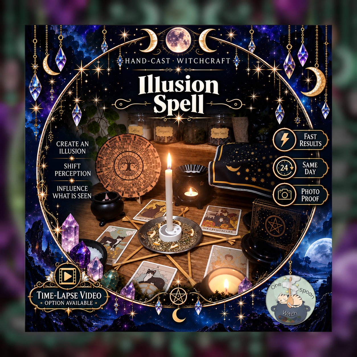 Illusion Spellwork Ritual - Same Day Casting for Desire, Missing You, Longing, Regret, Attraction