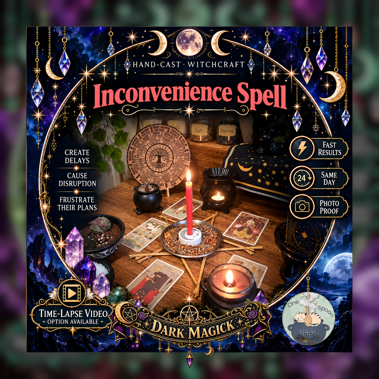 Inconvenience Karma Spellwork Ritual - Same Day Casting for Annoyance, Delays, Frustration, Bad Timing, Petty Karma