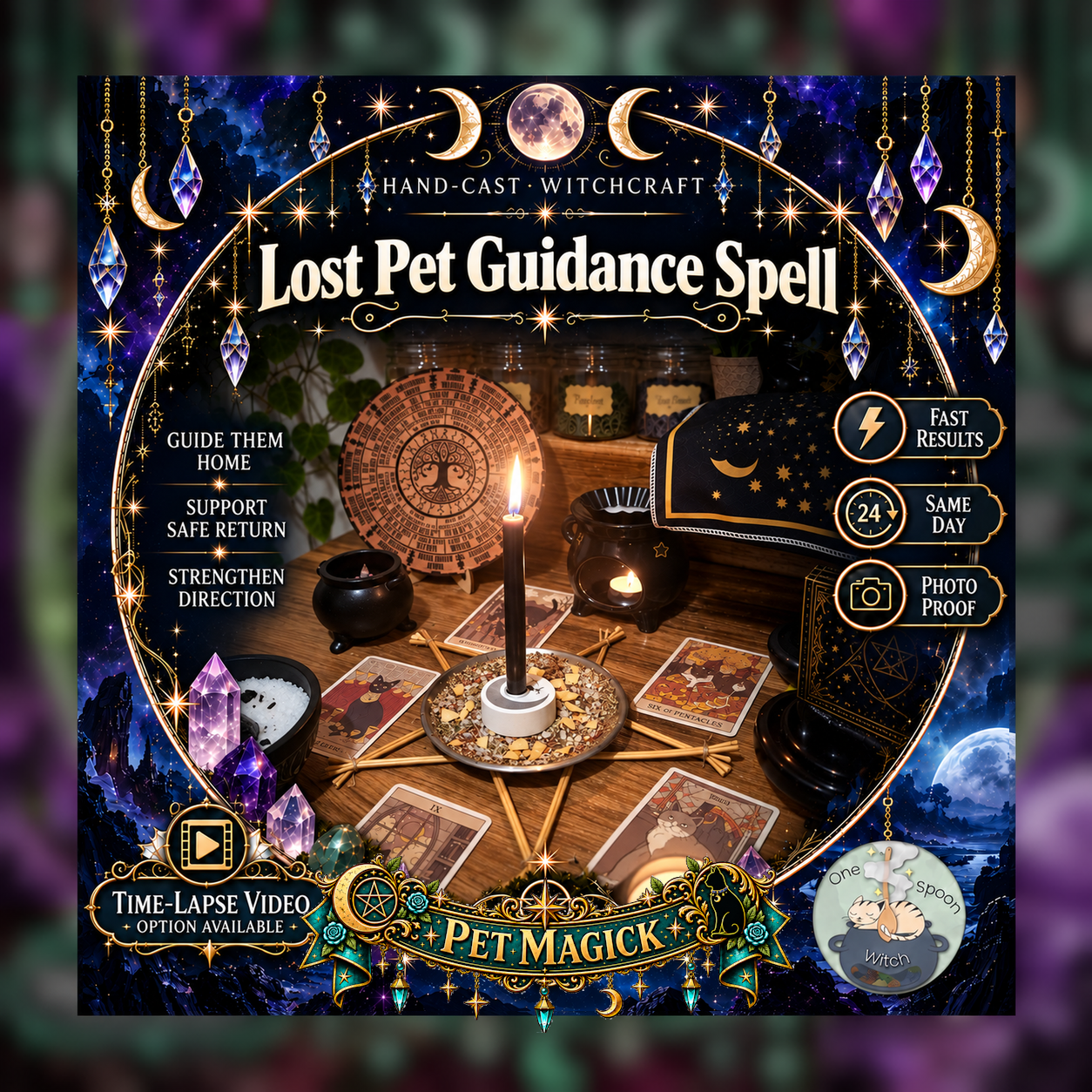 Lost Pet Guidance & Safe Return Spellwork Ritual - Same Day Casting for Protection, Guidance, Safe Passage, Direction, Returning Home