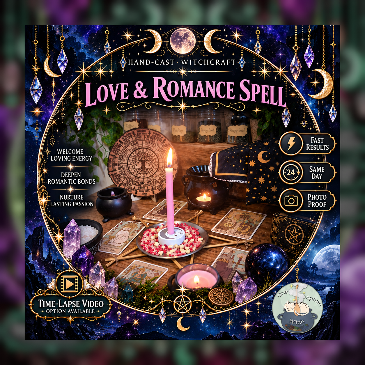 Love & Romance Spellwork Ritual - Same Day Casting for Attraction, Affection, Connection, Devotion & Heart Energy