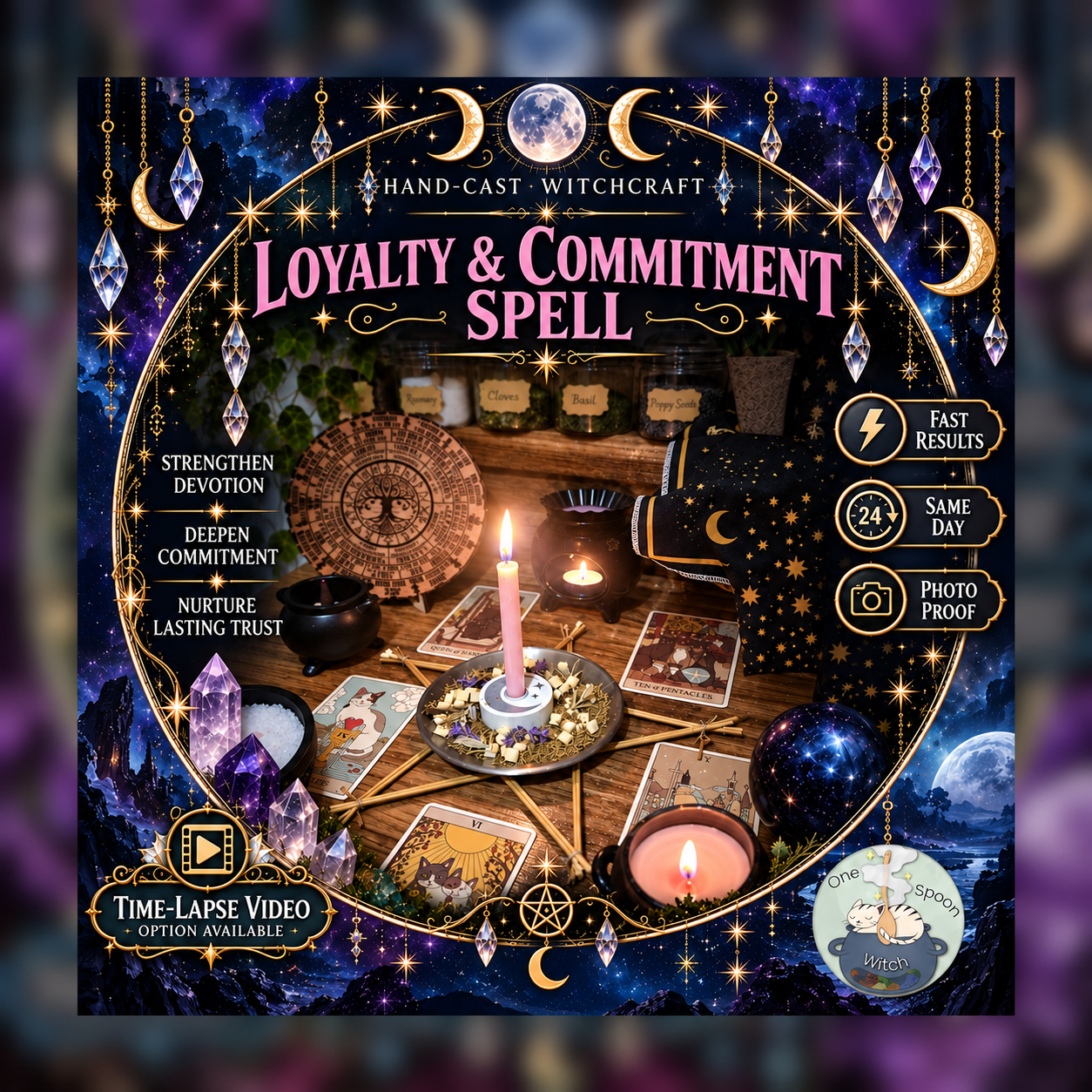 Loyalty & Commitment Spellwork Ritual - Same Day Casting for Devotion, Trust, Fidelity, Connection & Stability
