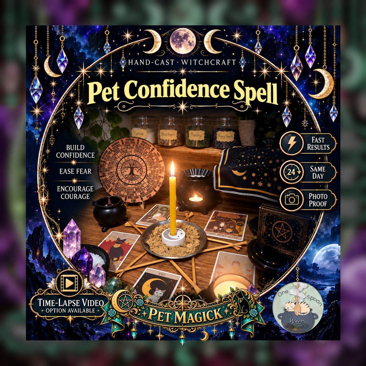 Pet Confidence & Adjustment Spellwork Ritual - Same Day Casting for Confidence, Security, Comfort, Settling In, New Surroundings