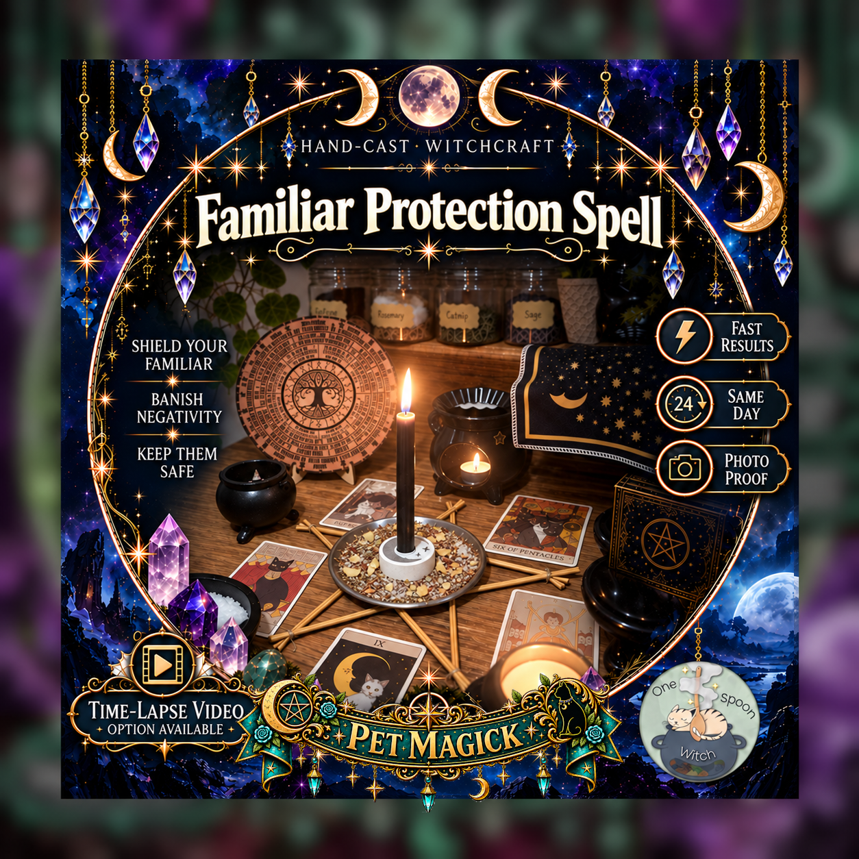 Pet Protection Spellwork Ritual - Same Day Casting for Pet Safety, Protection, Shielding, Safe Travel, Security