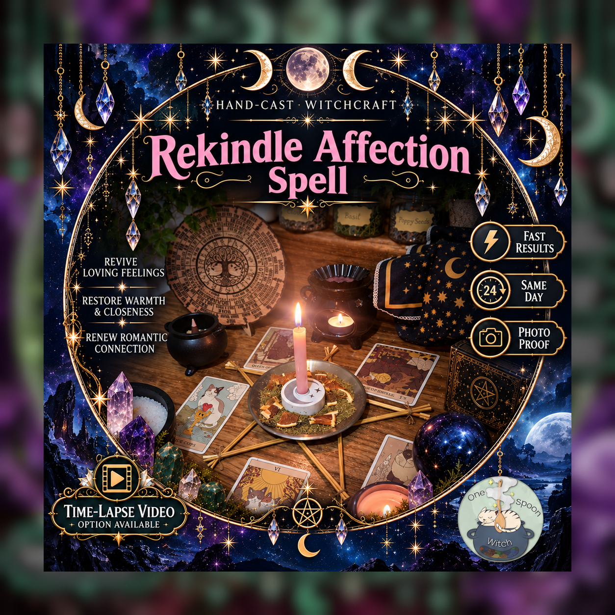 Rekindle Affection Spellwork Ritual - Same Day Casting for Warmth, Communication, Connection, Romance & Closeness
