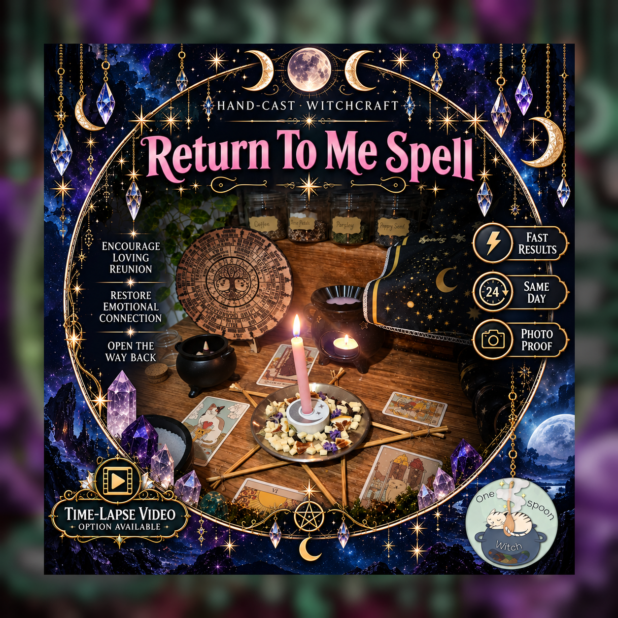 Return To Me Spellwork Ritual - Same Day Casting for Trust, Communication, Connection, Loyalty, Friendship
