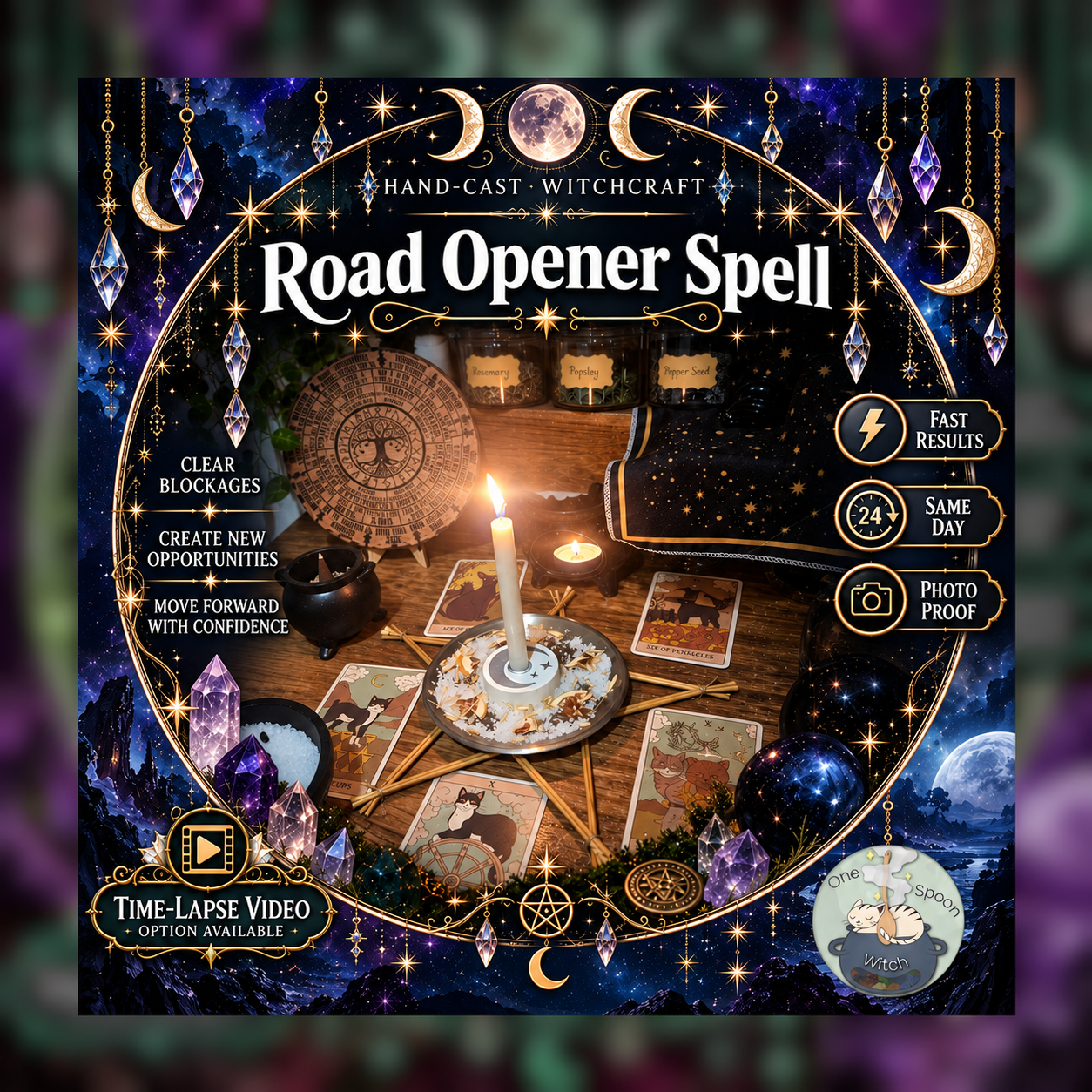 Road Opener Spellwork Ritual - Same Day Casting for New Opportunities, Open Paths, Progress, Success & Clarity