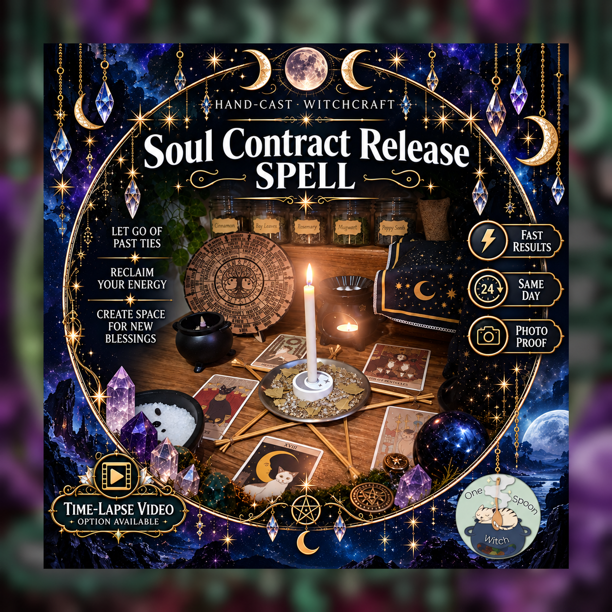 Soul Contract Revision & Cord Cutting Ritual - Same Day Casting for Release, Separation, Closure & Contract Breaking
