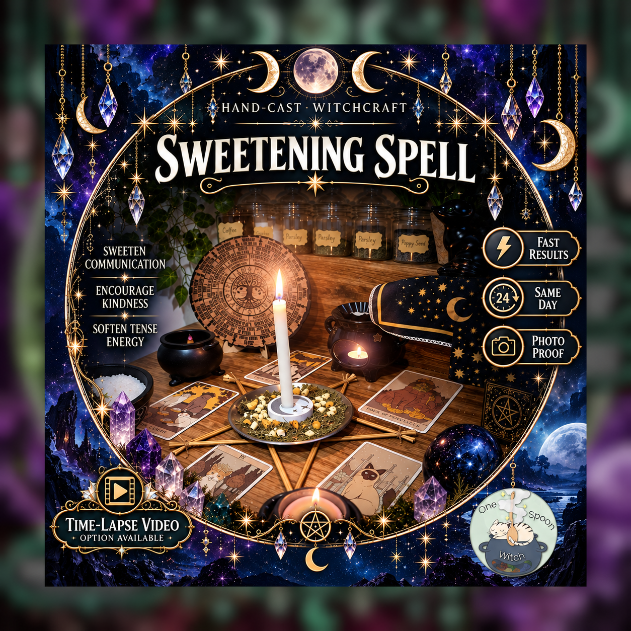Sweetening & Positive Energy Spellwork Ritual - Same Day Casting for Warmth, Kindness, Harmony & Softer Energy