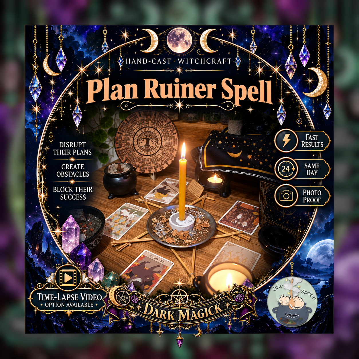 Tech & Plan Ruiner Spellwork Ritual - Same Day Casting for Disruption, Delays, Failed Plans, Obstacles, Frustration