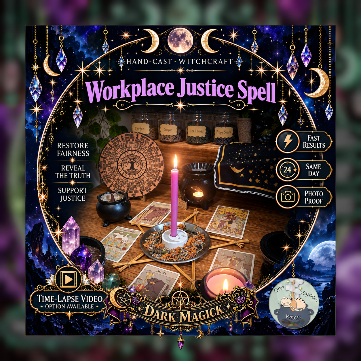 Toxic Boss Workplace Justice Spellwork Ritual - Same Day Casting for Workplace Justice, Accountability, Protection, Fair Treatment