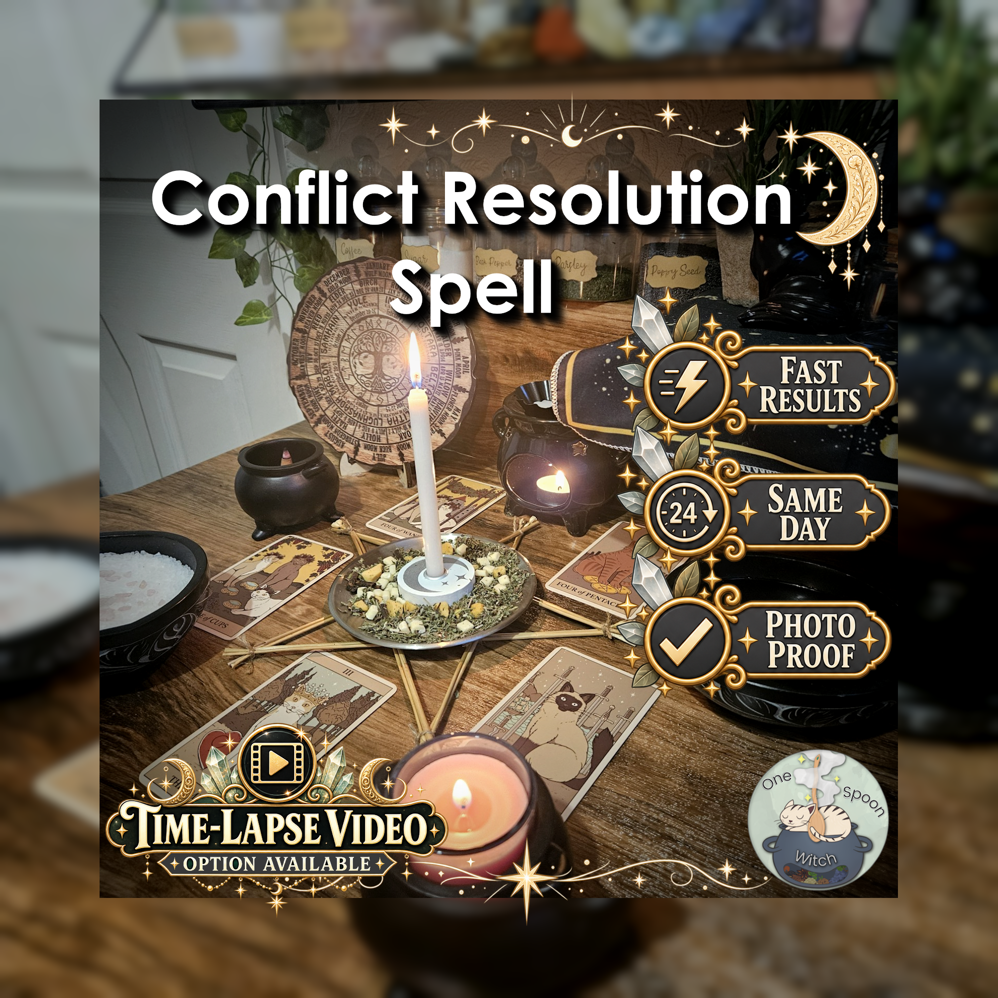 Conflict Resolution & Reconciliation Spell - SAME DAY Casting for Forgiveness, Communication, Harmony, Understanding, Peace