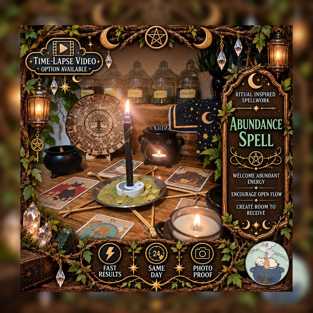 Abundance Spell - Personalised Same Day Ritual for Financial Abundance, Success, Wealth, Opportunity, & Fortune