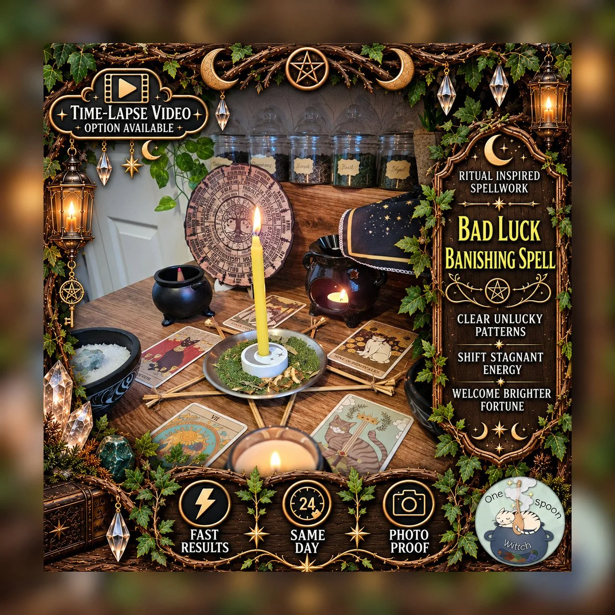 Bad Luck Banishing Spell - Personalised Same Day Ritual for Prosperity, Money, Wealth, Opportunity, & Fortune