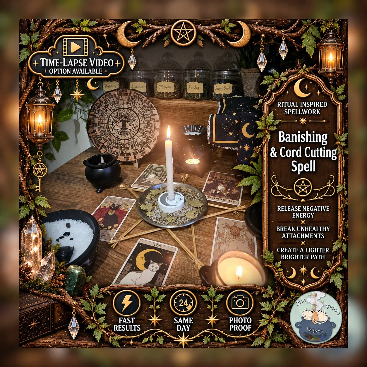 Banishing and Cord Cutting Spell - Personalised Same Day Ritual for Purification, Safety, Cleansing, Protection, & Shielding
