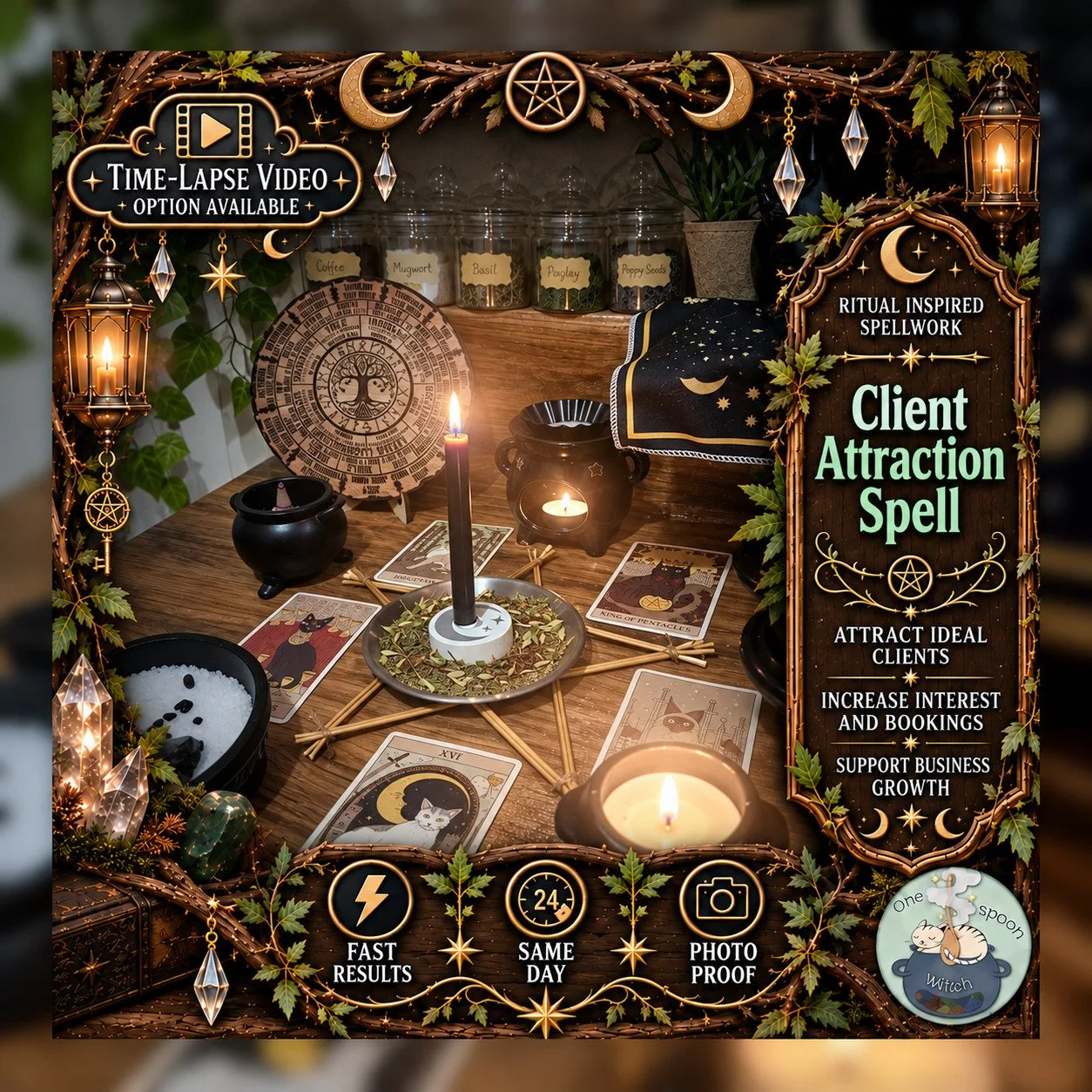 Client Attraction Spell - Personalised Same Day Ritual for Financial Success, Wealth, Prosperity, Opportunity, & Fortune