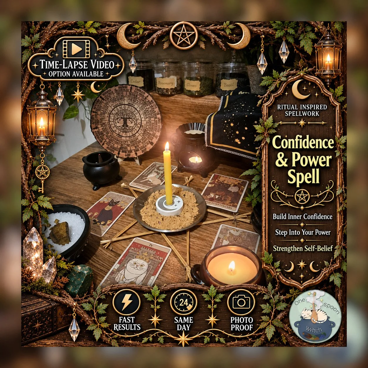 Confidence & Power Spell - Personalised Same Day Ritual for Respect, Power, Recognition, Opportunity, Success