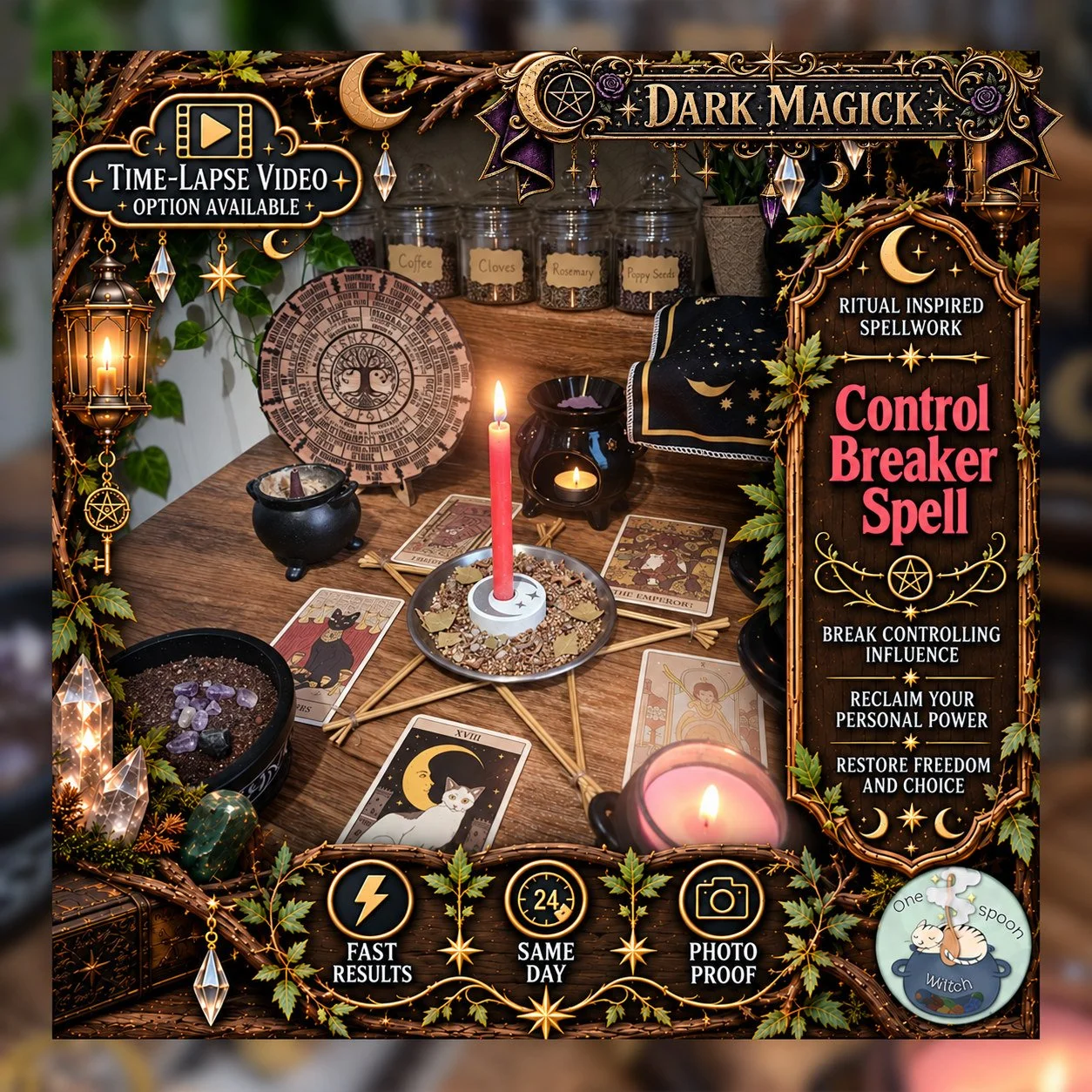 Control Breaker & Personal Power Spell - Personalised Same Day Ritual for Breaking Control, Independence, Freedom, Boundaries, and Personal Power