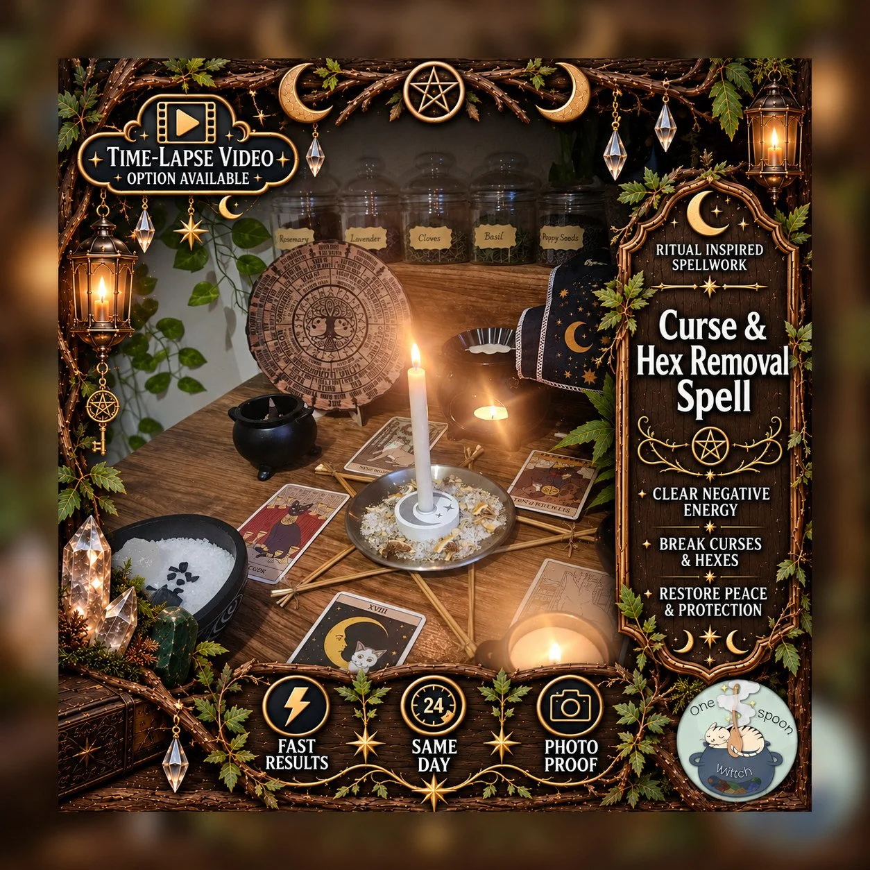Curse and Hex Removal Spell - Personalised Same Day Ritual for Protection, Safety, Cleansing, Shielding, & Purification