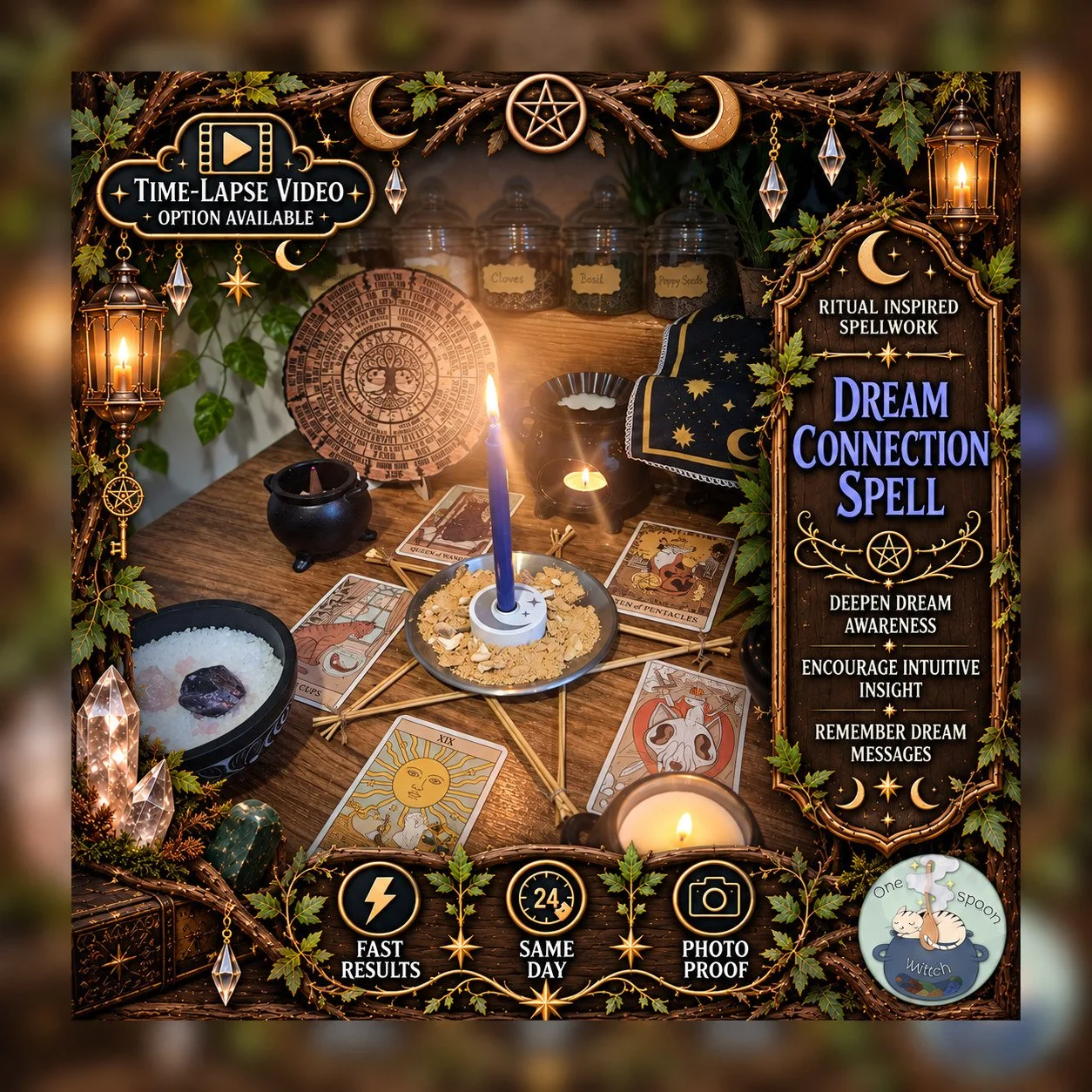Dream Connection Spell - Personalised Same Day Ritual for Cleansing, Peace, Energy, Protection, & Balance