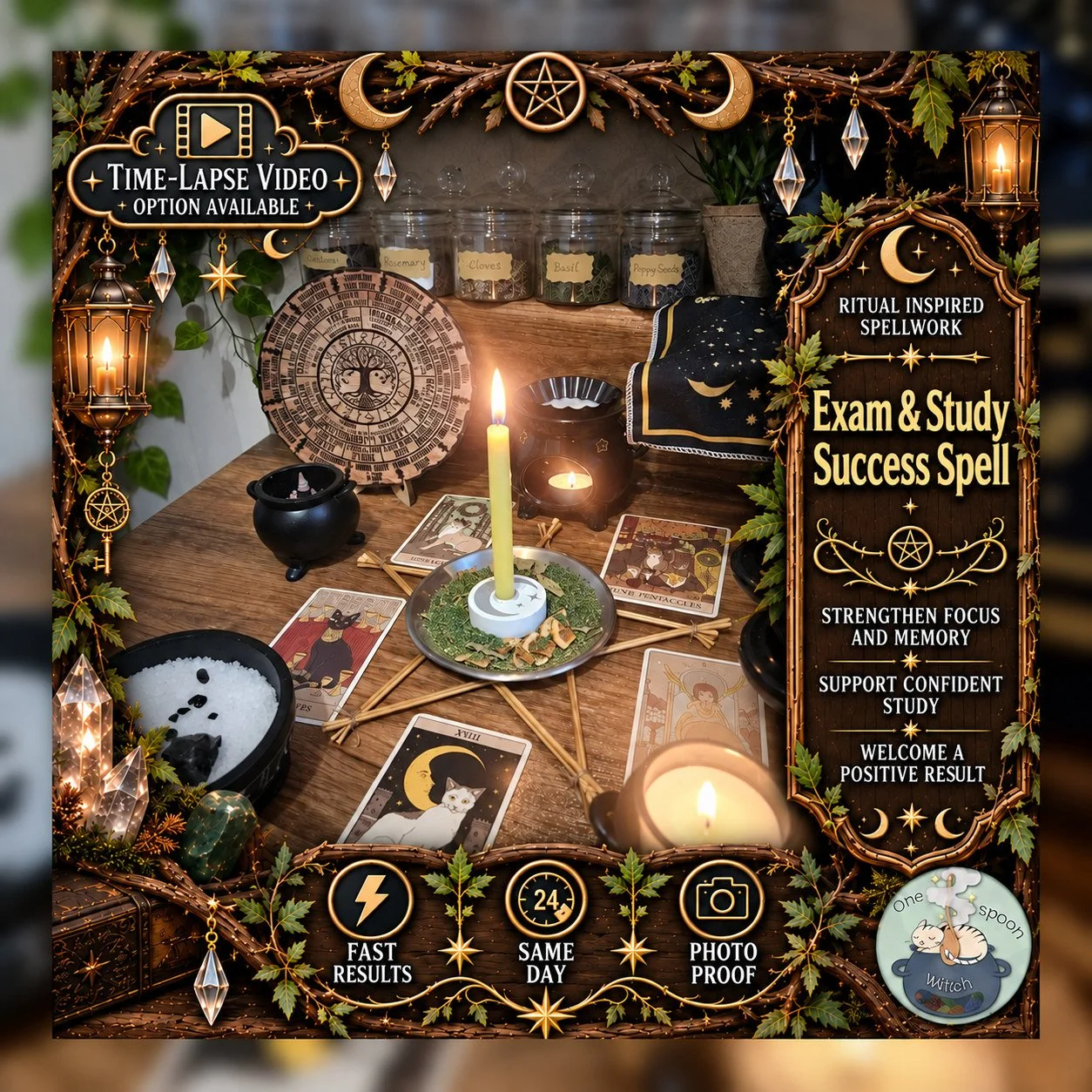Exam and Study Success Spell - Personalised Same Day Ritual for Prosperity, Money, Wealth, Opportunity, & Fortune