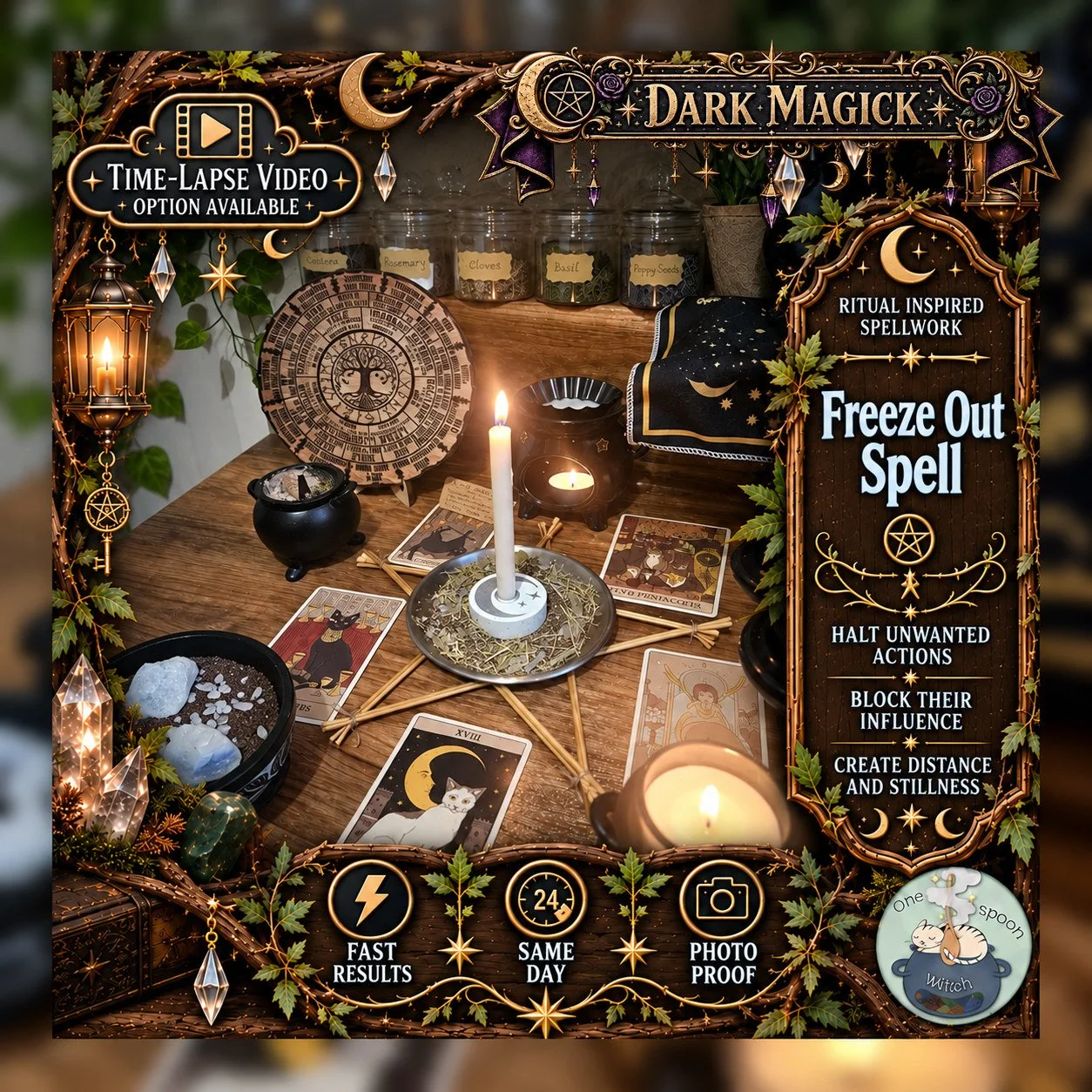 Freeze Out Silence Hex - Personalised Same Day Ritual for Silence, Communication Blocking, Cold Distance, & Social Freezing