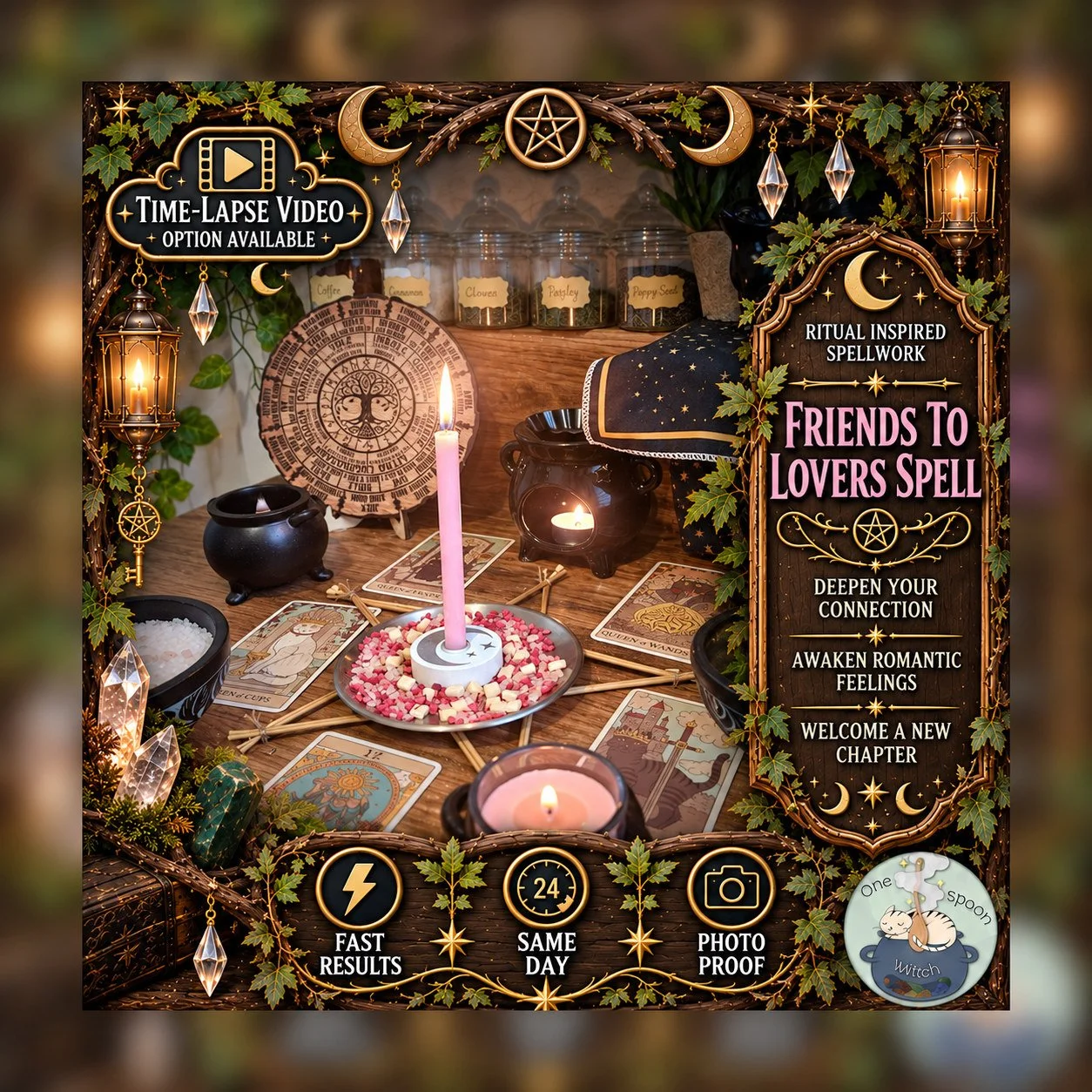 Friends to Lovers Spell - Personalised Same Day Ritual for Beauty, Empowerment, Attraction, Confidence, & Radiance