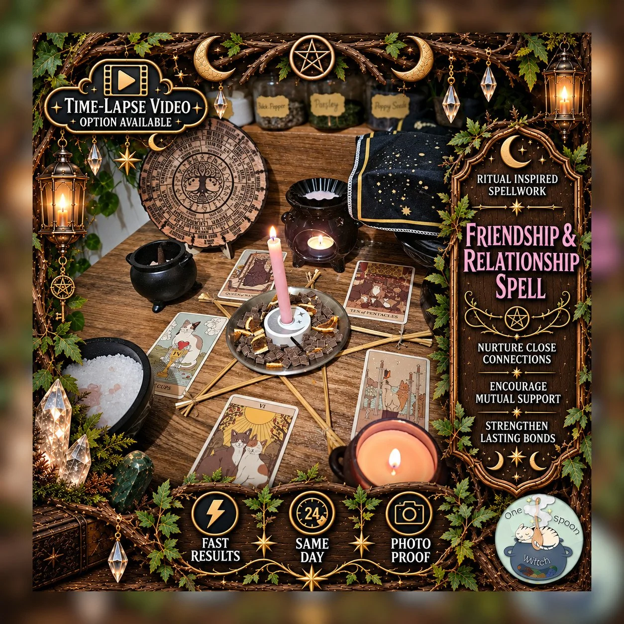 Friendship and Relationship Spell - Personalised Same Day Ritual for Loyalty, Communication, Forgiveness, Trust, & Connection