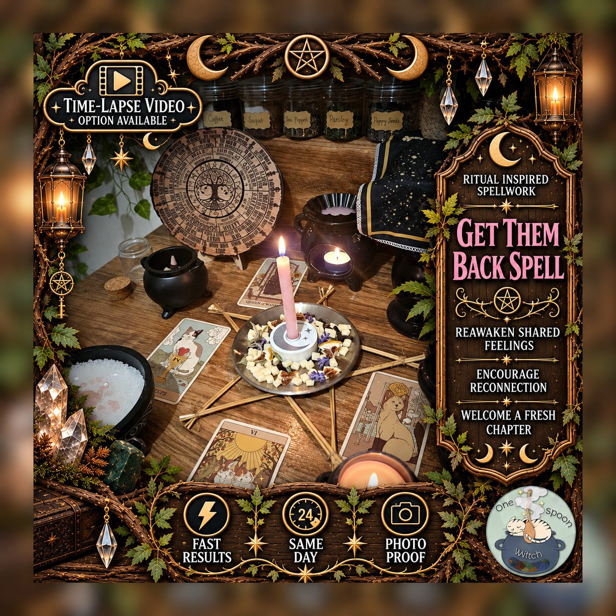 Get Them Back Spell - Personalised Same Day Ritual for Trust, Communication, Connection, Loyalty, & Friendship
