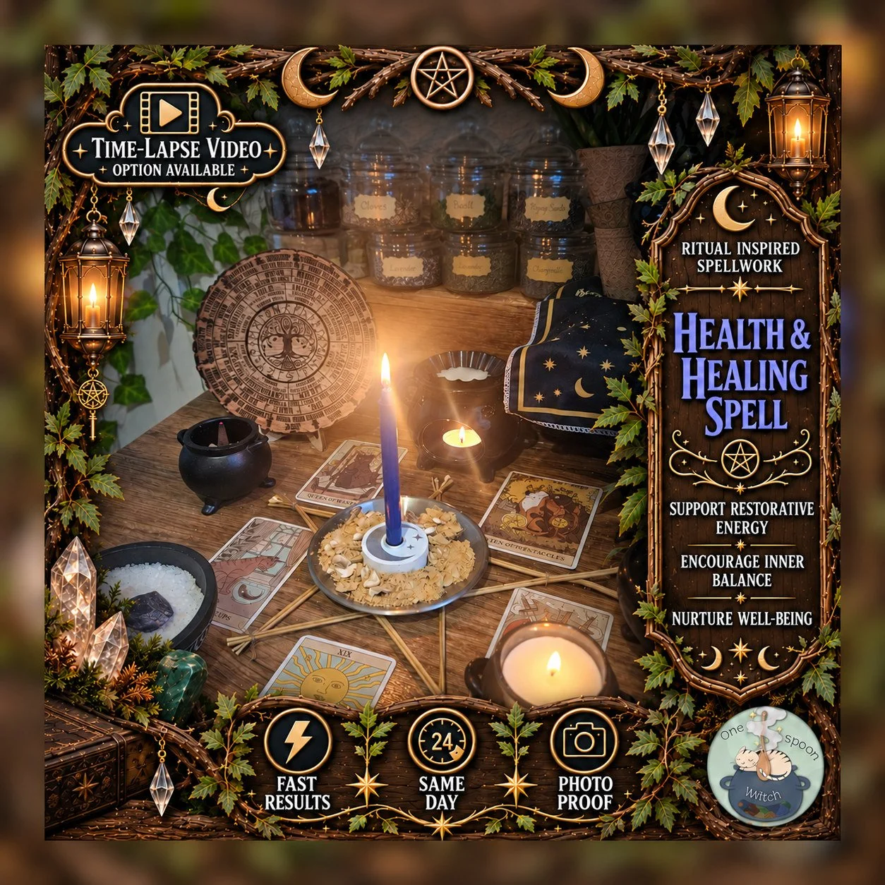 Health and Healing Spell - Personalised Same Day Ritual for Cleansing, Peace, Energy, Protection, & Balance