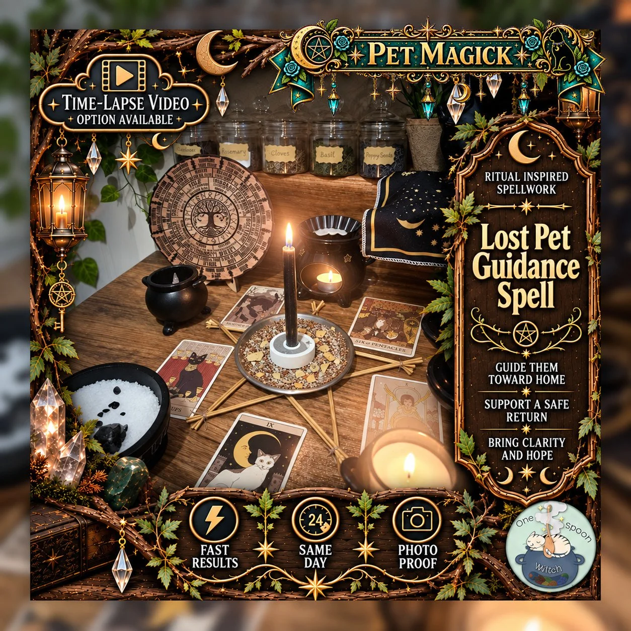 Lost Pet Guidance & Safe Return Spell - Personalised Same Day Ritual for Protection, Guidance, Safe Passage, Direction, and Returning Home