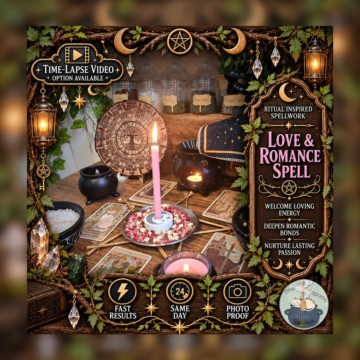 Love and Romance Spell - Personalised Same Day Ritual for Beauty, Empowerment, Attraction, Confidence, & Radiance