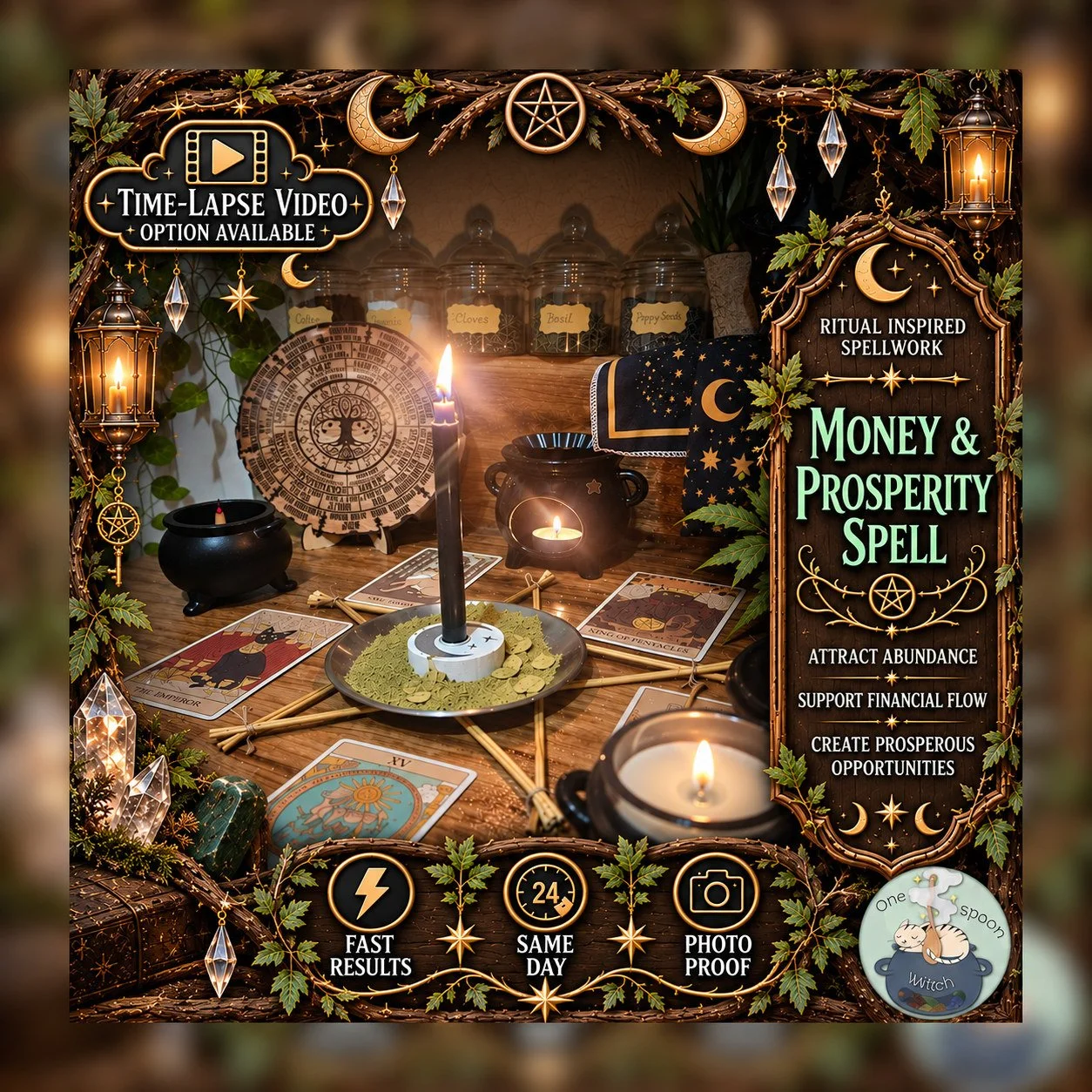 Money and Prosperity Spell - Personalised Same Day Ritual for Financial Abundance, Success, Wealth, Opportunity, & Fortune