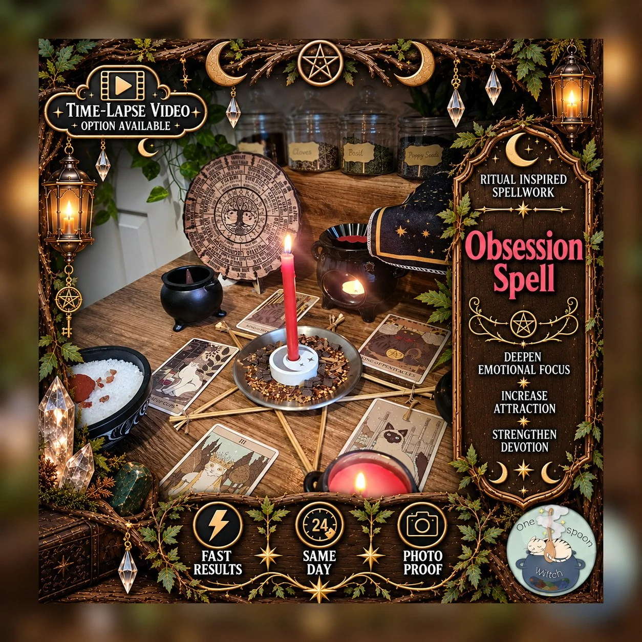 Obsession and Seduction Spell - Personalised Same Day Ritual for Attraction, Sensuality, Connection, Love, & Chemistry